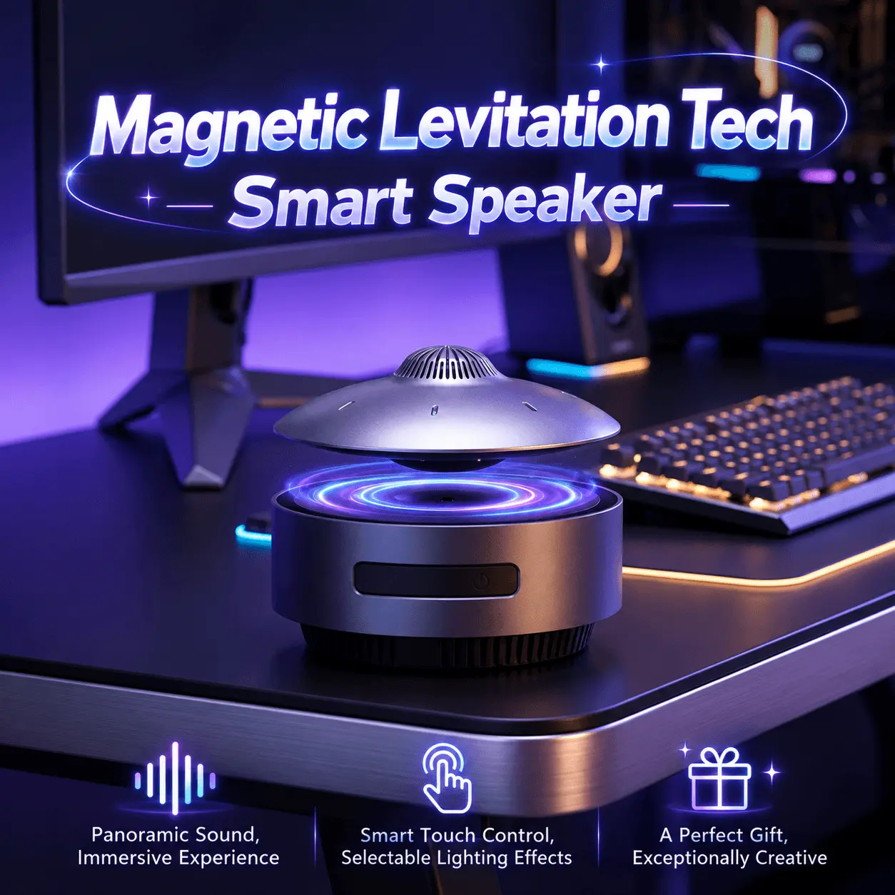 Automatic Rising UFO Magnetic Levitation Speaker - Image 2
