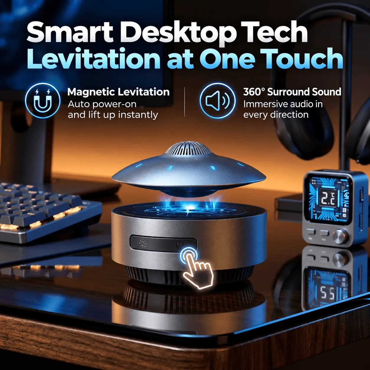 Automatic Rising UFO Magnetic Levitation Speaker - Image 6
