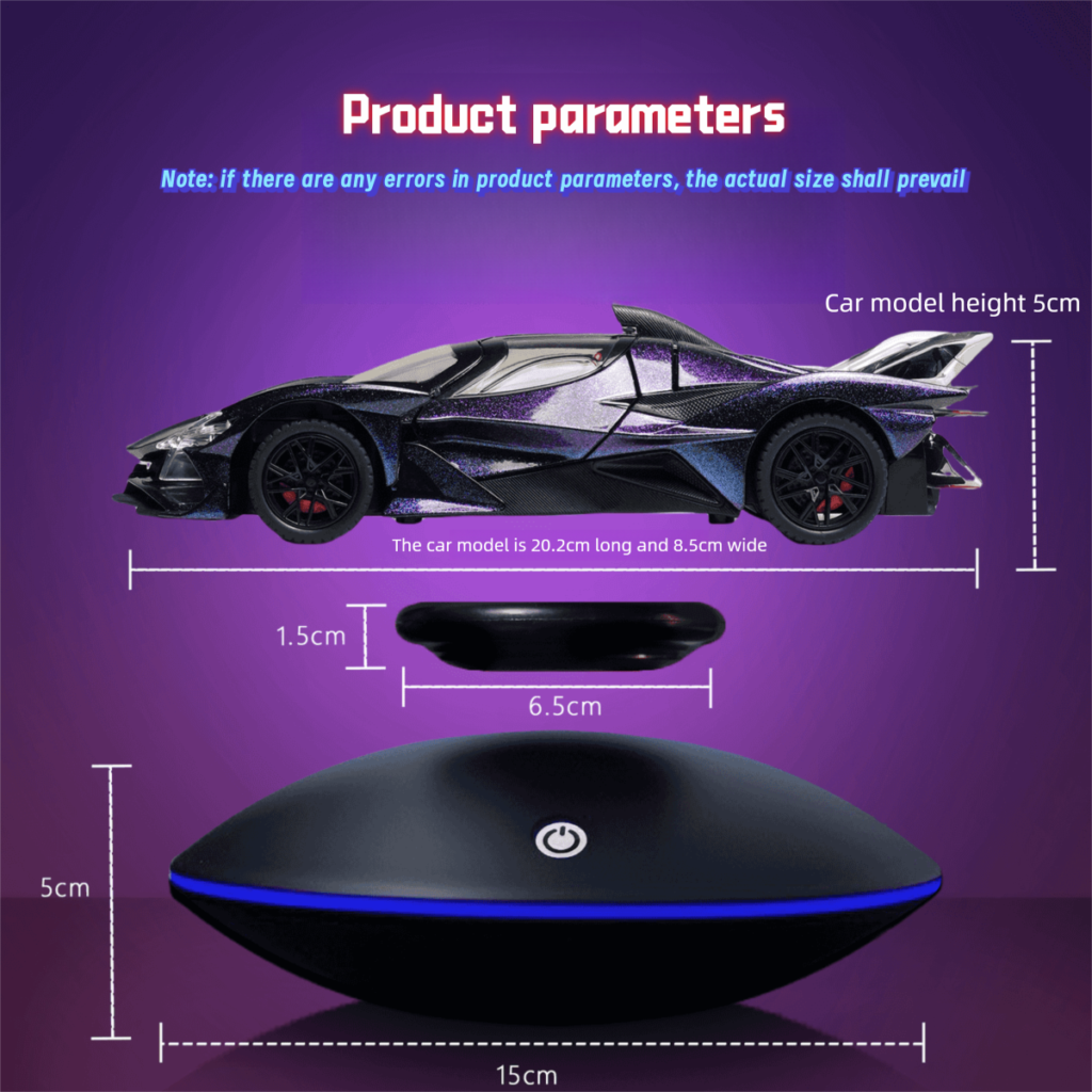 Glow Magnetic Levitation Base & Supercar Model