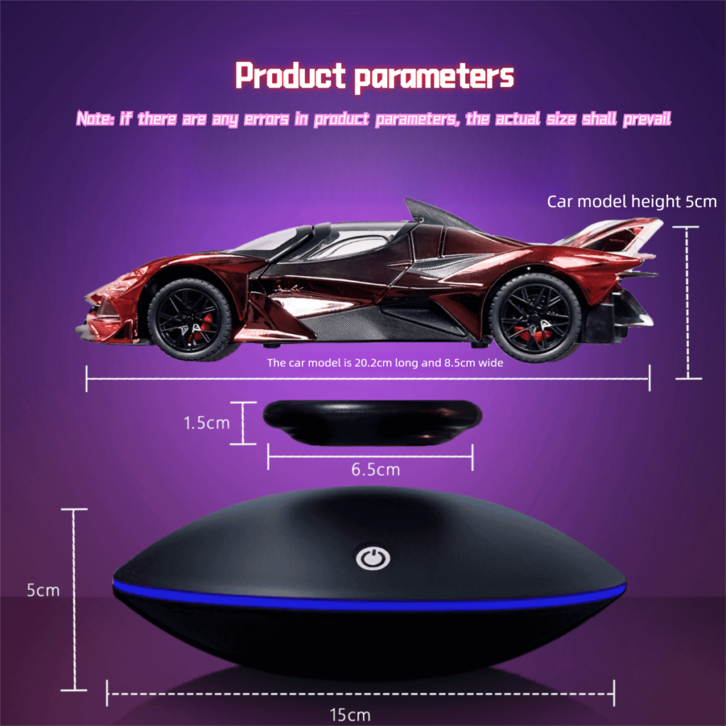 Glow Magnetic Levitation Base & Supercar Model
