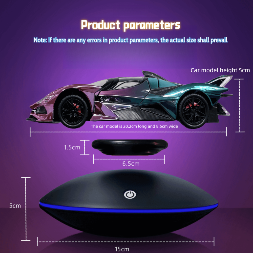 Glow Magnetic Levitation Base & Supercar Model